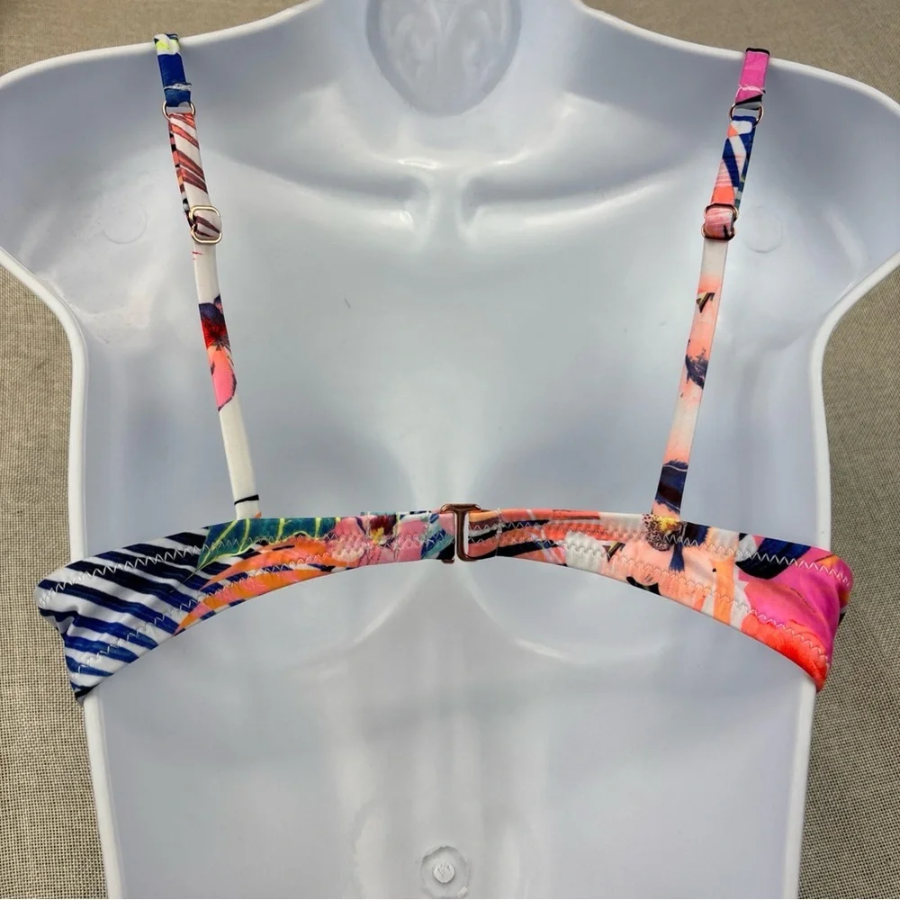 Raisins Women's Haleiwa Moonshadow Underwire Bra Swim Top Size M